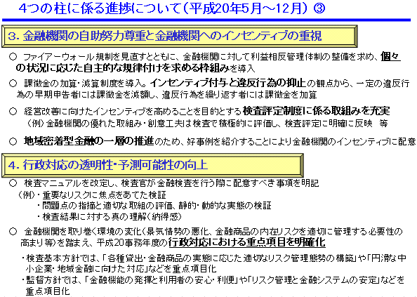4つの柱に係る進歩について(平成20年5月~12月)(3)