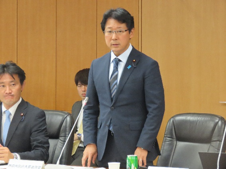 写真：神田大臣政務官の挨拶の模様