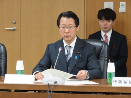 写真：神田大臣政務官の挨拶の模様