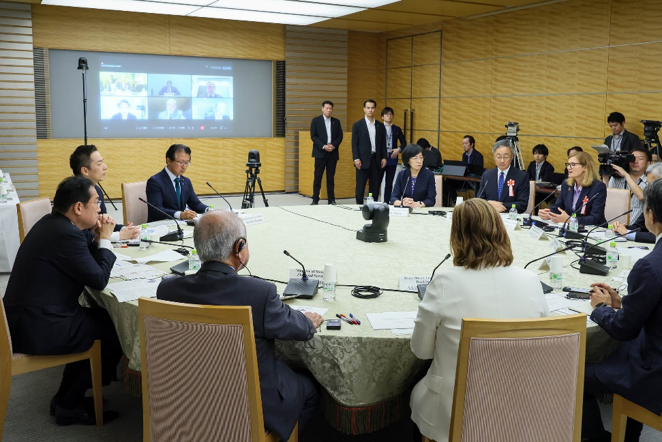 「資産運用立国と日本金融市場の魅力向上に関する会合」の模様