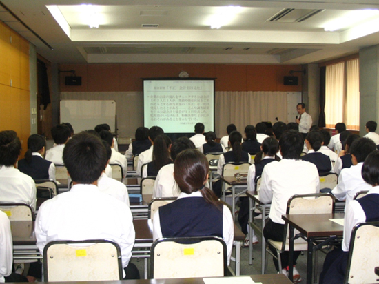 千葉県立千葉商業高等学校での講演2