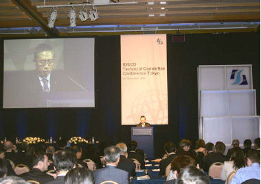 Minister Watanabe made an opening address at The IOSCO Technical Committee Conference, Tokyo(November 8)