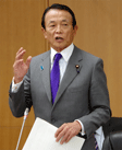 12月6日　中小企業等の金融の円滑化に関する意見交換会にて挨拶する麻生大臣