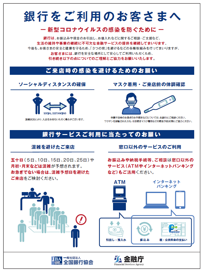 新型コロナウイルス感染症関連情報 金融庁